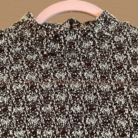 Vintage 90s textured brown and beige high neck bodysuit - Picture 2 of 10